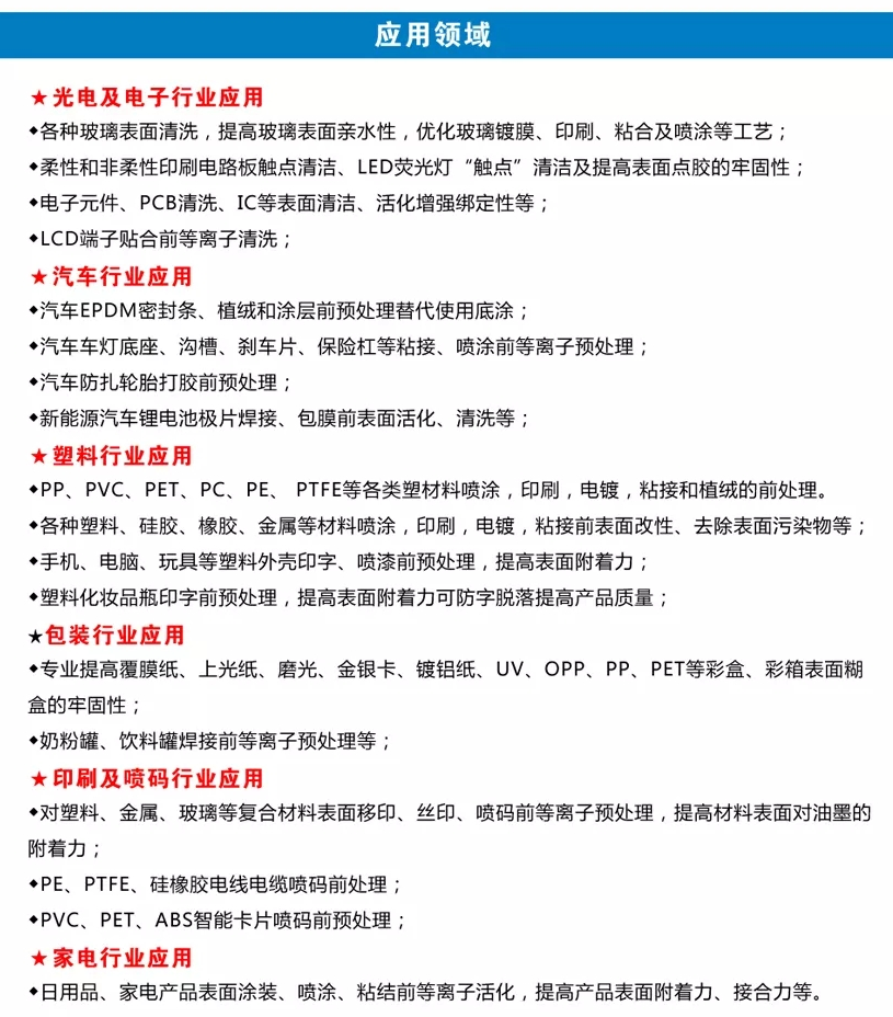 5L臺(tái)式等離子清洗機(jī)應(yīng)用領(lǐng)域